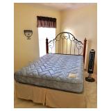 Iron w/Wood Posts Queen Headboard - $50 