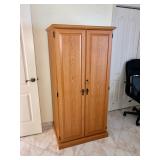  Locking Home Office/Cupboard w/file drawer, pull-out desk - $60 