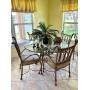 48" Metal Base and Glass Top Dinette w/4 Chairs - $495 