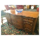 Sideboard/Server w/3 Center Drawers - $75 - (59W  18D  32H)