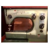 1962 Green Viking Husqvarna Sewing Machine in Cabinet (with original purchase receipt)  - $195 