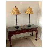 Entry Table / Writing Desk w/claw feet - $95 - (50W  18D  28H)