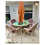 Round Resin Wicker Table w/4 Chairs - $150