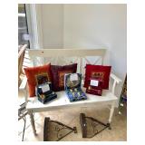 White Shabby Chic High-back Bench -$150 - (48W  18D)