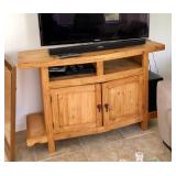 Rustic Hand-made Heavy Pine Media Cabinet - $235 - (56W  18D  36H)