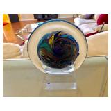 Dichroic Art Glass Signed Rollin Karg