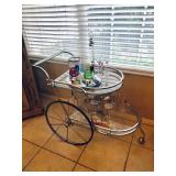 Contemporary Chrome & Glass Bar Cart - $145