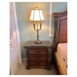 2 Matching Multi-purpose Marble Top Night Tables w/3 Drawers - $185 EACH