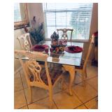 Andre Originals 42-Inch Square Glass-top Dinette w/4 Chairs - $350