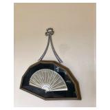 Vintage Fan in Shadow Box Frame (Ribbon Separate)