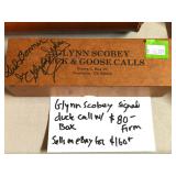 Glynn Scobey Signed Duck Call in box