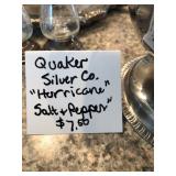 Quaker Silver Co. "Hurricane" Salt and Pepper