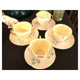 Belleek cups and saucers