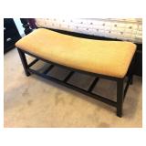 Black wood w/Upholstered seat Bedroom Bench - $110