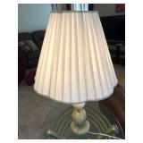 Matching Pair Stacked Onyx Spheres Lamps