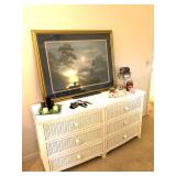 White Wicker Dresser - $125