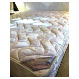 King Serta Perfect Sleeper Mattress, 2 Twin Box Springs, Frame - $115