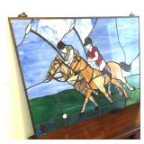 Stained Glass Polo Scene