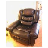 Man Wah Electric Leather-like Recliner w/Nailhead Trim - $198
