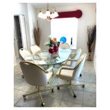 Contemporary Oval Glass Dining Table