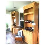 Lt. Wood Bookshelf Unit w/ Bottom Cabinet Storage 1