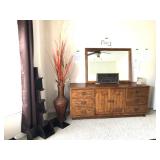 Drexel Brass Trim Bedroom Set Including: Bed, Dresser, 2 Nightstands 
