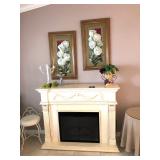 TwinStar Electric Fireplace Insert w/Mantel (Cream finish) - $175