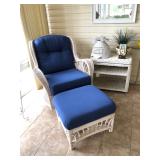 Wicker Glider w/Ottoman - $110