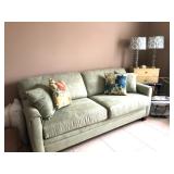 Flexsteel Cozy Comfort Queen Sage Microfiber  	Sleep sofa w/Innerspring Mattress - $225