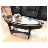 Boat-shaped Coffee Table w/Shells - $225