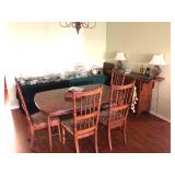 Mead Corp. Stanley Furniture Dining Table w/6 Chairs, 1 leaf - $95