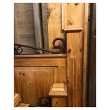 Pine Bedroom Set, Bed, Nightstands, dresser with mirror and Armoire