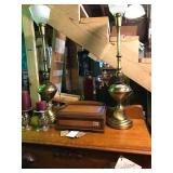 brass lamps