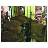 old twin beds and one full.  with bedrails