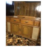 1.	Vintage Radio and Record Player and Stereo Cabinet