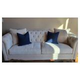 Couch and love seat - $700  Blue Pillows $6 each