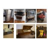 Zero Turn Mower, Tools, Ping Pong Table, Stainless Appliances, Vintage Record Console & Trains, Furn