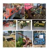 Tractor, Mower, Trailers, Hay Wagon, Farm Toys, Tools