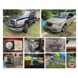 2014 Chrysler Town & Country, 2004 Dodge Ram Truck, Coins, Sleep Number Bed, Antique Furniture 