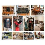 Antique and Household Furniture, Vintage Cash Register & Organ, Collectible Dolls and Vinyl Records,