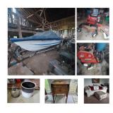 Boat and Shoreline Trailer, Tools, Mower, Building Materials, Household Furniture
