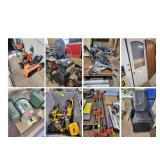 Lots of Power Tools, Shop Tools, Snow Blower, Garden Tools, Kitchenwares  Household Items and More