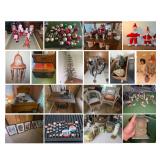 Christmas Lovers Dream Estate Sale! Vintage German Santa's, Ornaments, Plates, Feather Trees, More