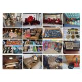 Vinyl Albums, Vintage Jewelry and Purses, Ruby Glass and Others, Antique Furniture & Decor, Applianc