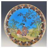 Antique Japanese Cloisonne Charger 19th Century Meiji Period NAMIKAWA QUALITY