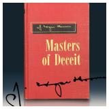 Hand Signed J. Edgar Hoover Book, "Masters Of Deceit"