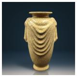 Chinese Song Style Ge Kiln Yellow Crackle Glazed Vase