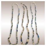 Grouping Of 3 Vintage Hand Crafted Glass Bead Necklaces, Likely African