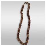 A Large Antique African Carved Bone And Carnelian Necklace