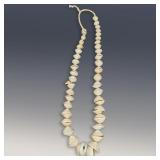 Large Vintage African Mauritanian Conus Shell Necklace, 80 Beads Total